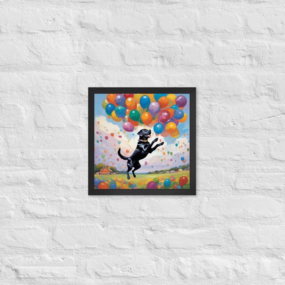 PugMug Custom Black Labrador Retriever Framed Print