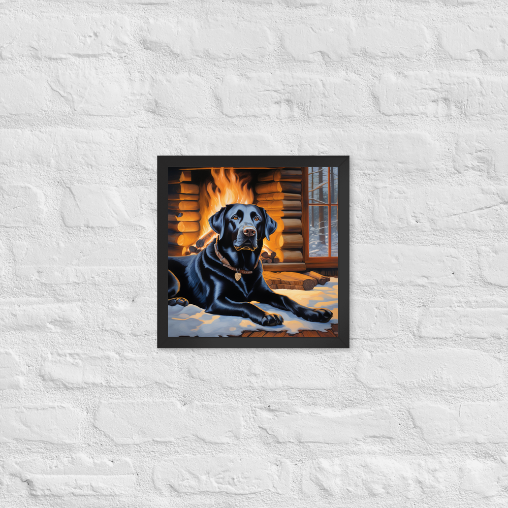 PugMug Custom Black Labrador Retriever Framed Print