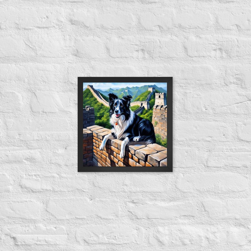 PugMug Custom Border Collie Framed Print