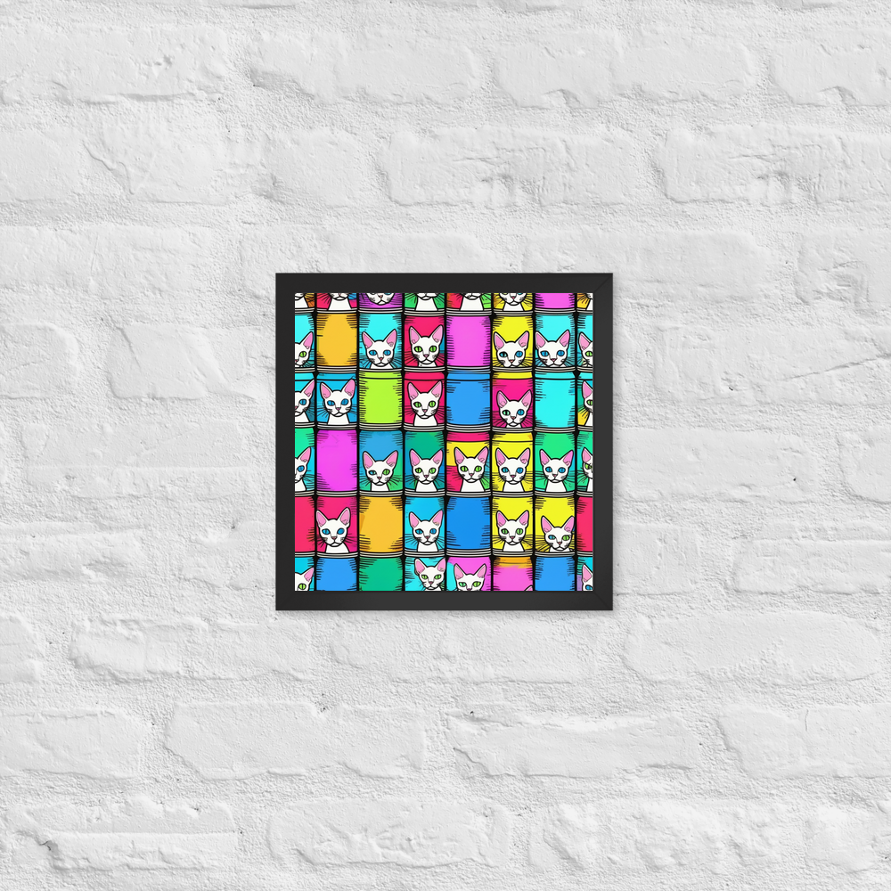 PugMug Custom Tabby Devon Rex Cat Framed Print