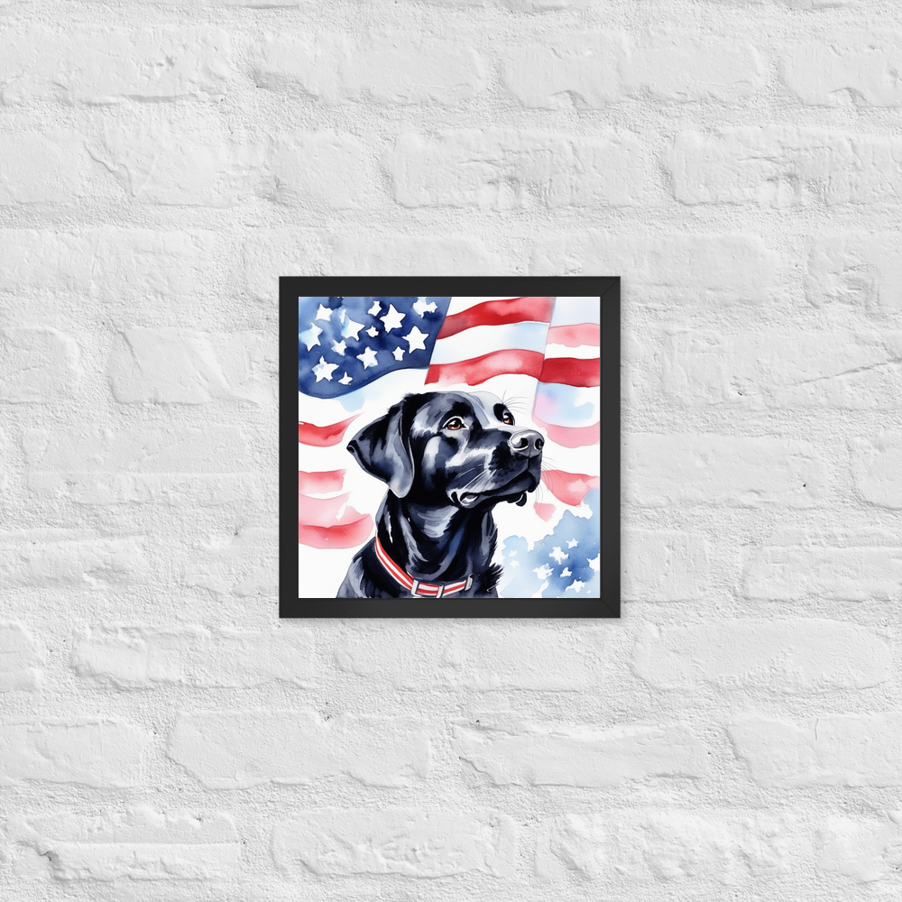 PugMug Custom Black Labrador Retriever Framed Print