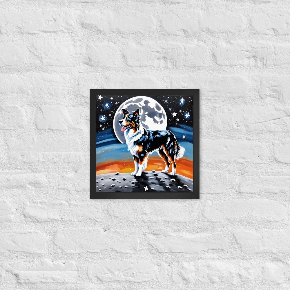 PugMug Custom Australian Shepherd Dog Framed Print