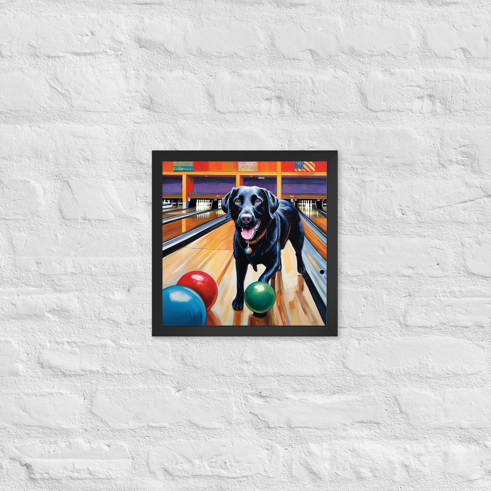 PugMug Custom Black Labrador Retriever Framed Print