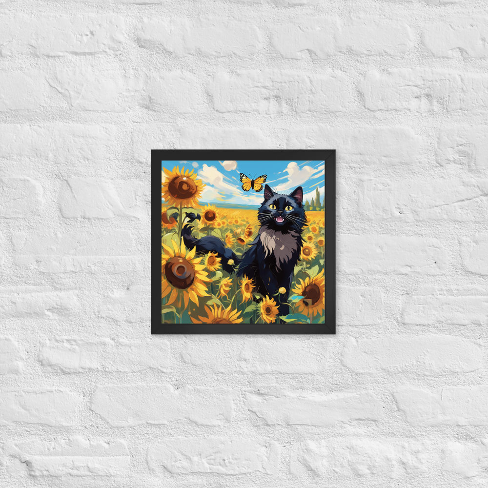 PugMug Custom Black Ragdoll Cat Framed Print