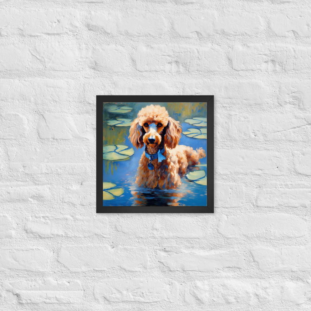 PugMug Custom Tan Poodle Framed Print