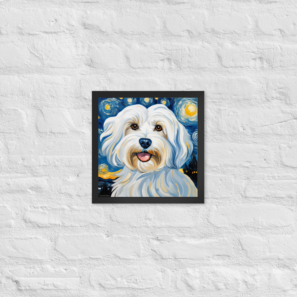 PugMug Custom White Havanese Dog Framed Print