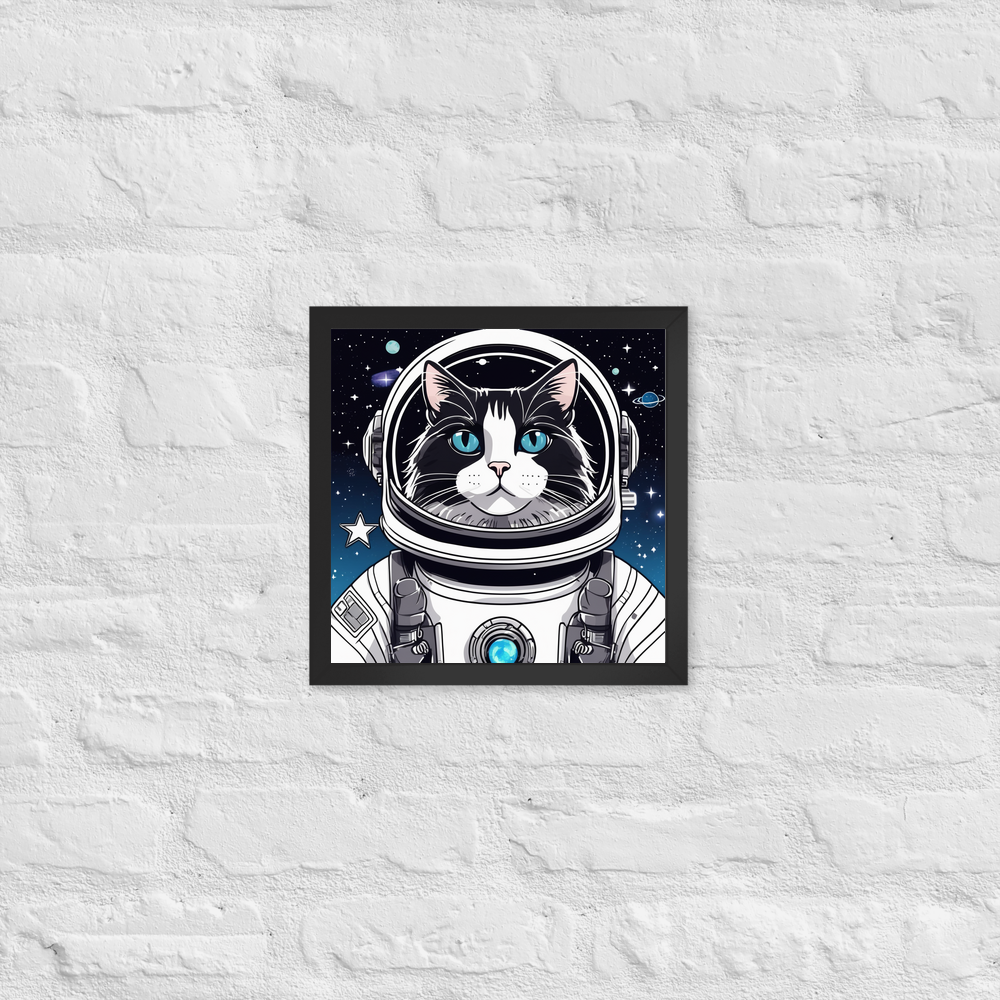 PugMug Custom Black Ragdoll Cat Framed Print