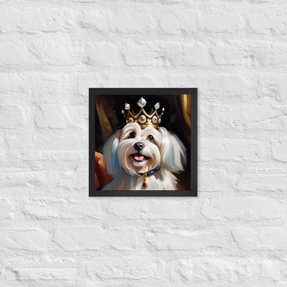 PugMug Custom White Havanese Dog Framed Print