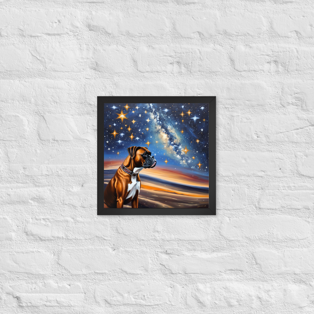 PugMug Custom Boxer Dog Framed Print