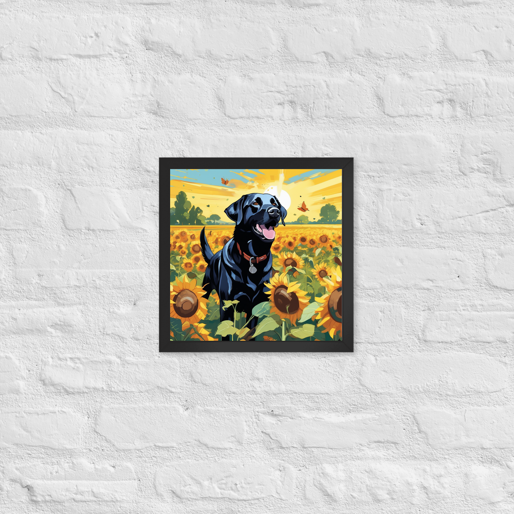 PugMug Custom Black Labrador Retriever Framed Print