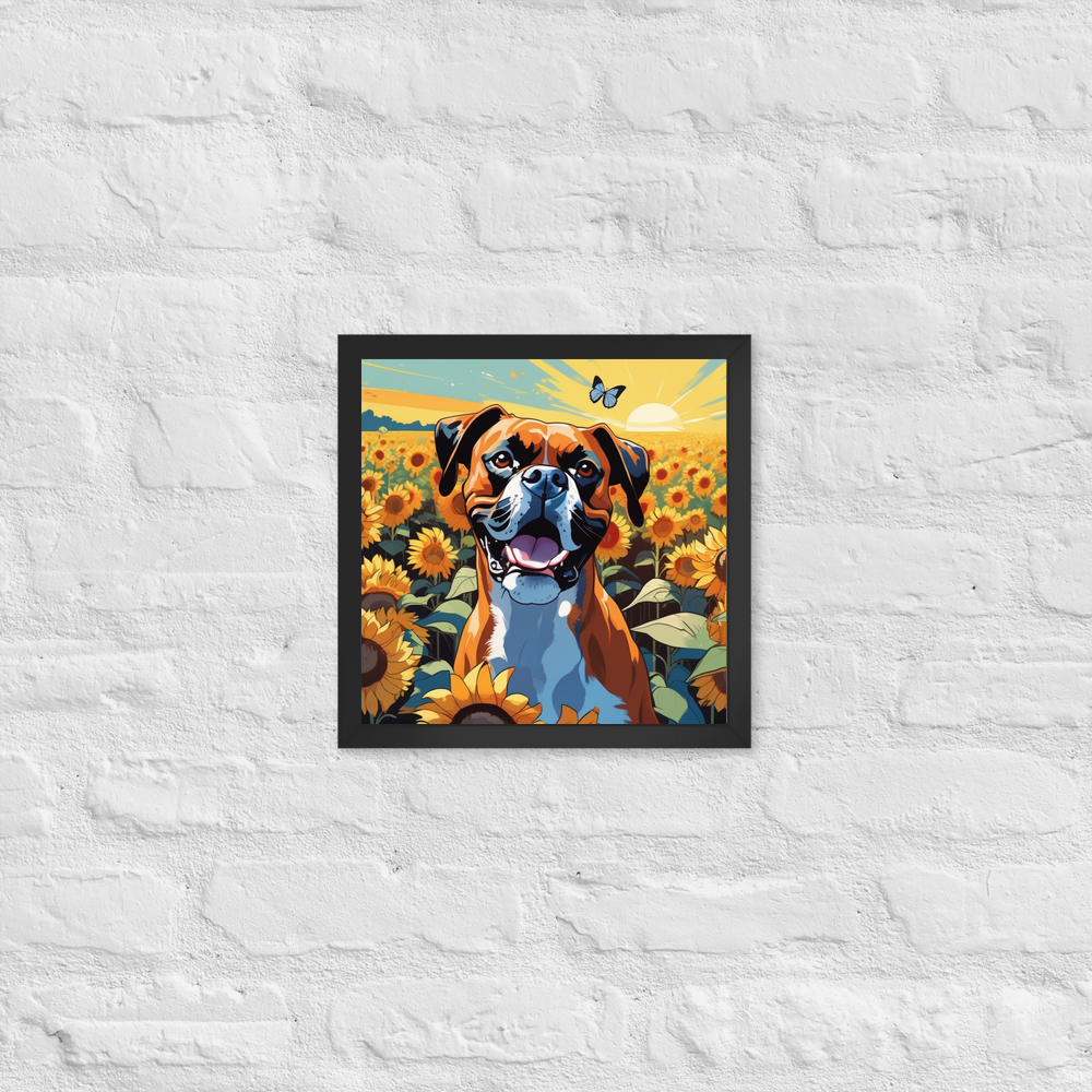 PugMug Custom Boxer Dog Framed Print