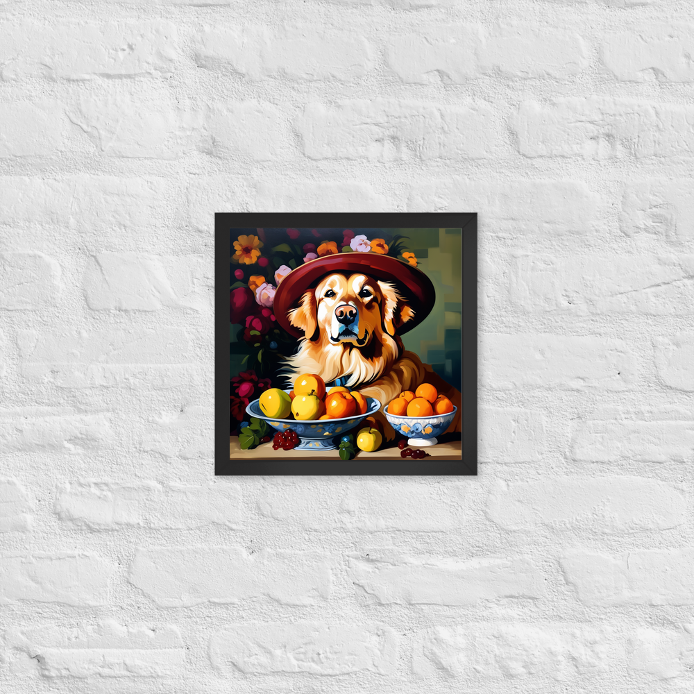 PugMug Custom Golden Retriever Framed Print