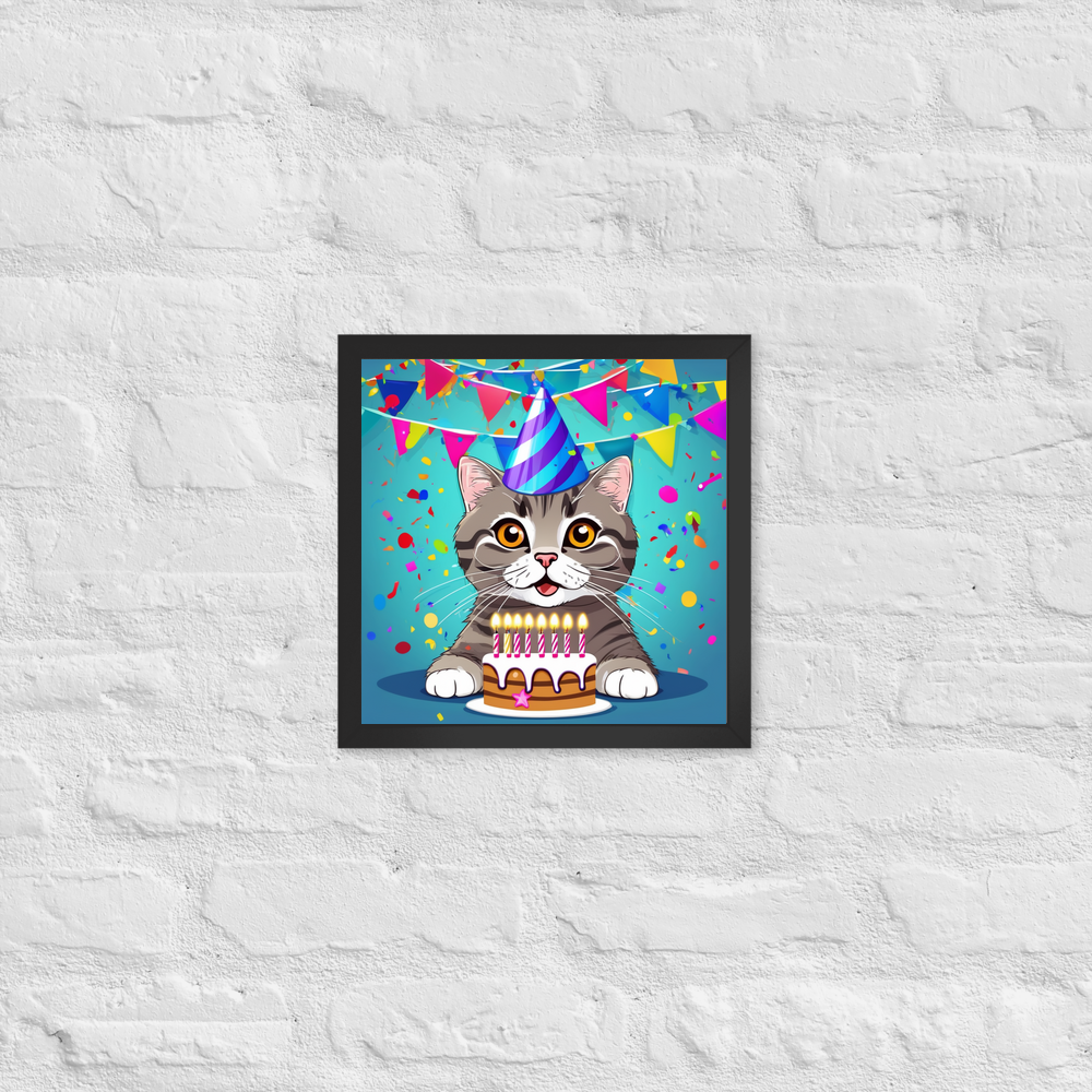 PugMug Custom Tabby Scottish Fold Cat Framed Print