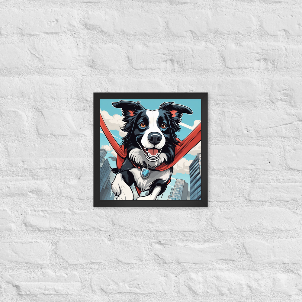 PugMug Custom Border Collie Framed Print