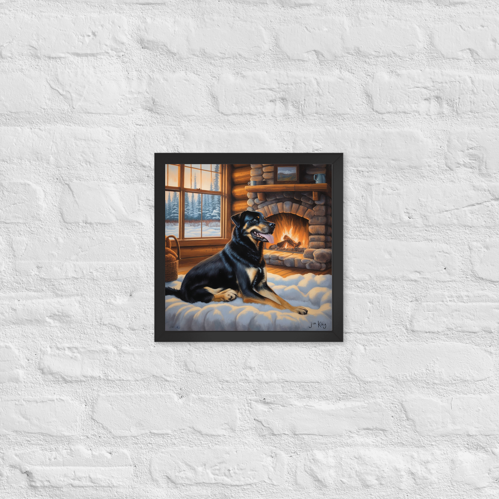 PugMug Custom Blue Framed Print