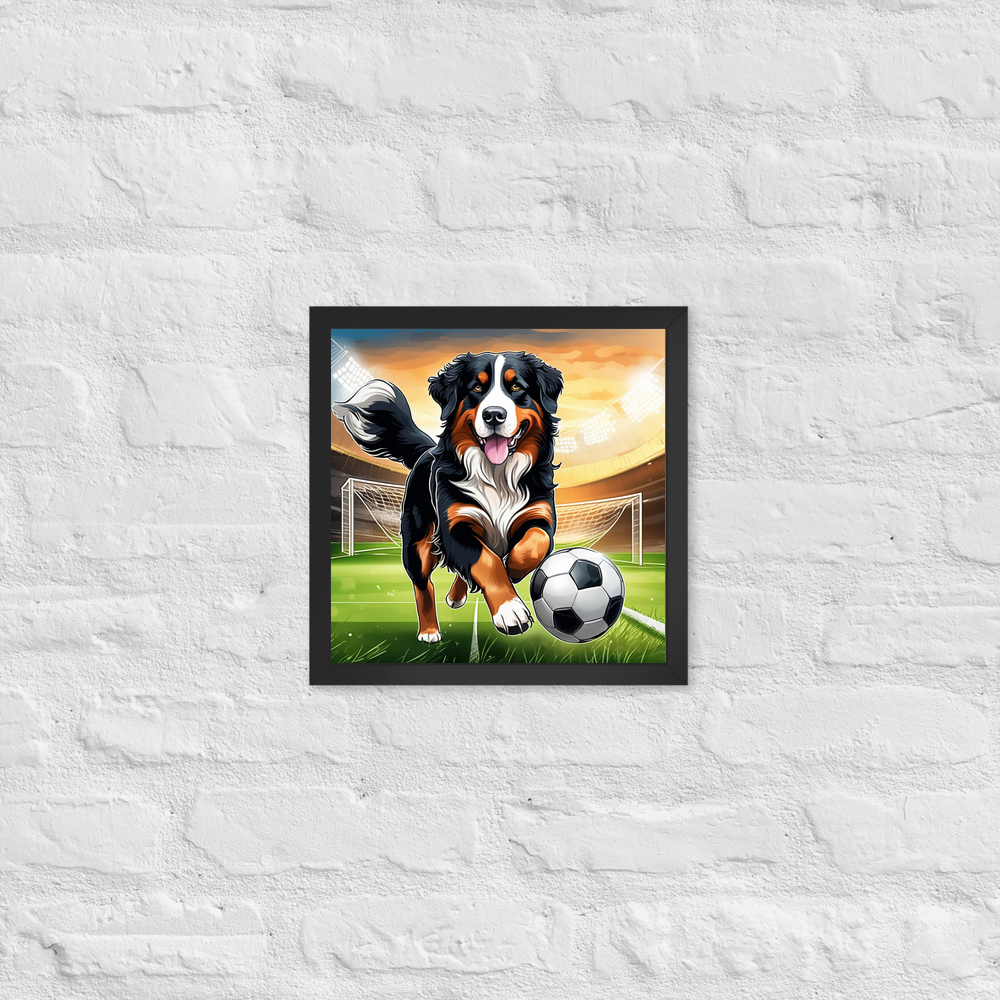 PugMug Custom Bernese Mountain Dog Framed Print