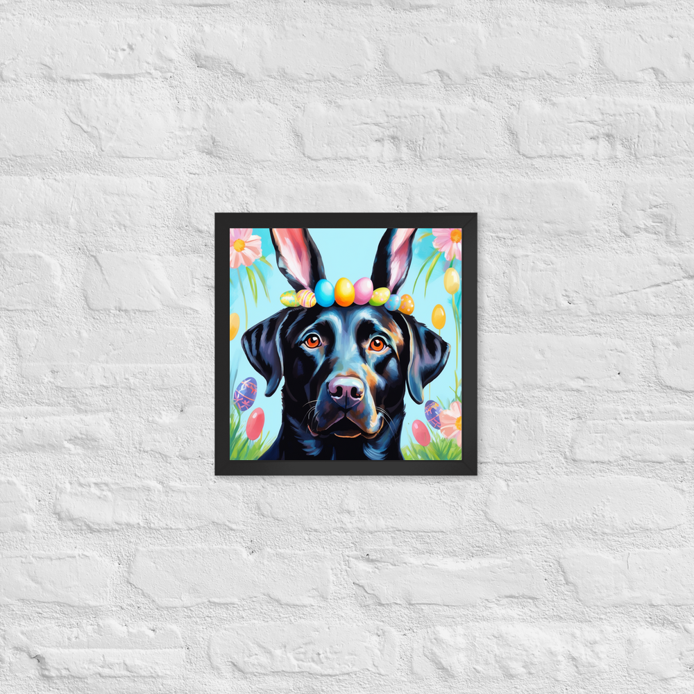 PugMug Custom Black Labrador Retriever Framed Print