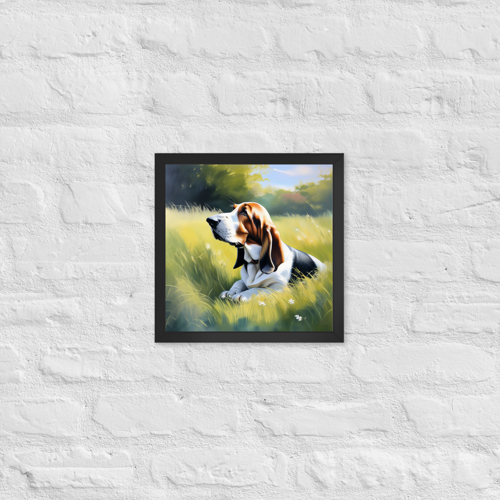 PugMug Custom Basset Hound Framed Print