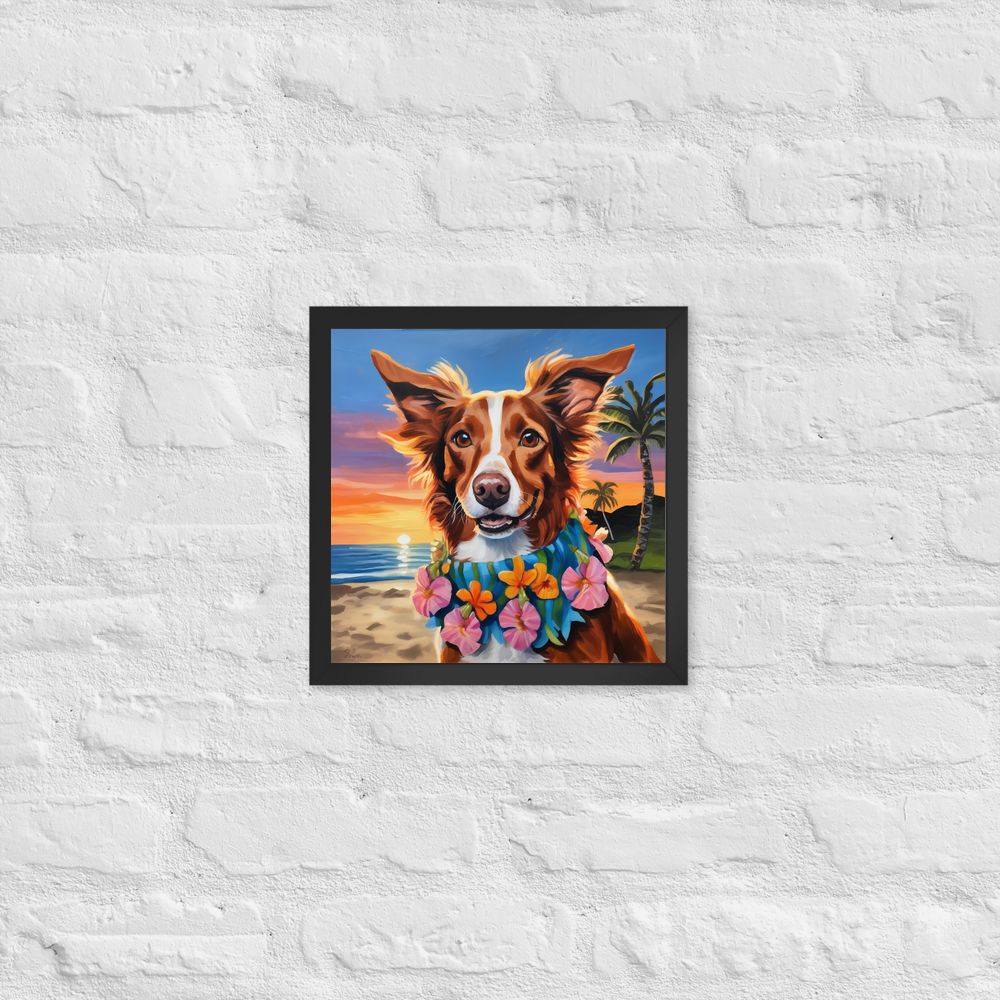 PugMug Custom Brittany Dog Framed Print