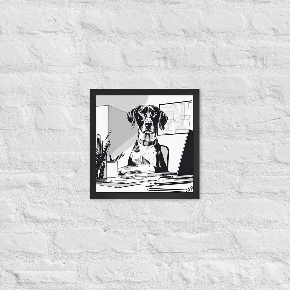 PugMug Custom Pointer Dog Framed Print