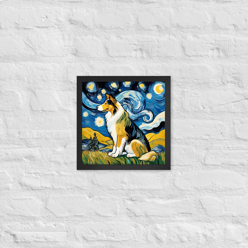 PugMug Custom Collie Framed Print