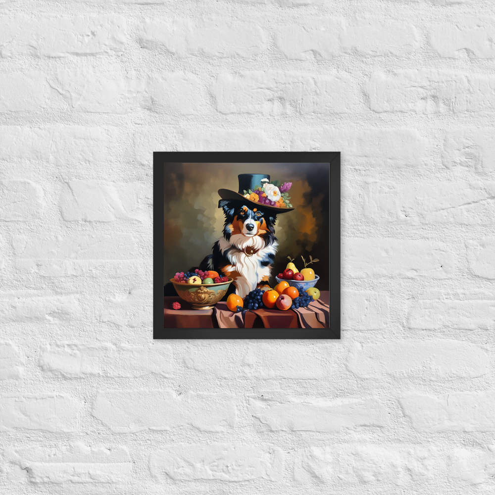 PugMug Custom Australian Shepherd Dog Framed Print