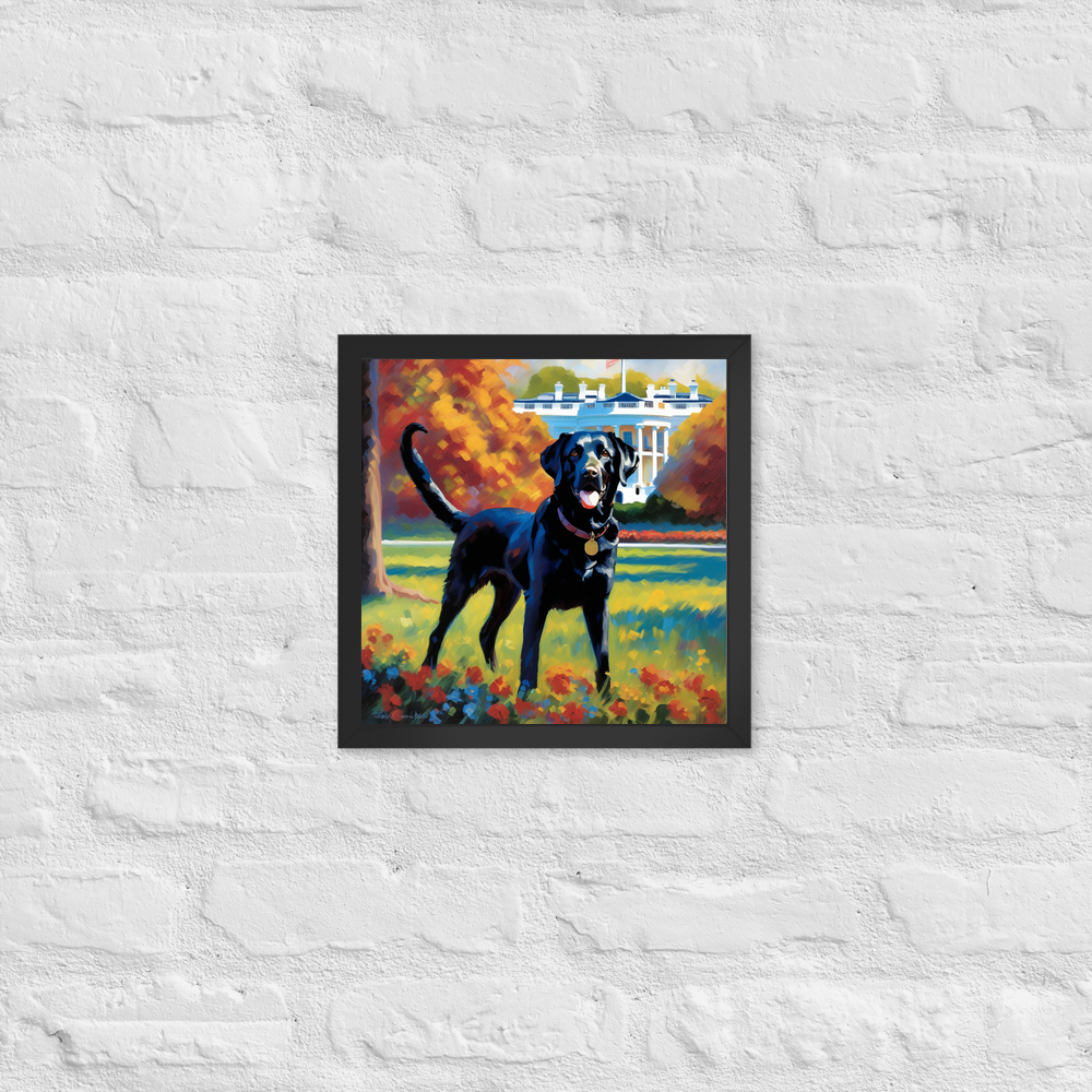 PugMug Custom Black Labrador Retriever Framed Print