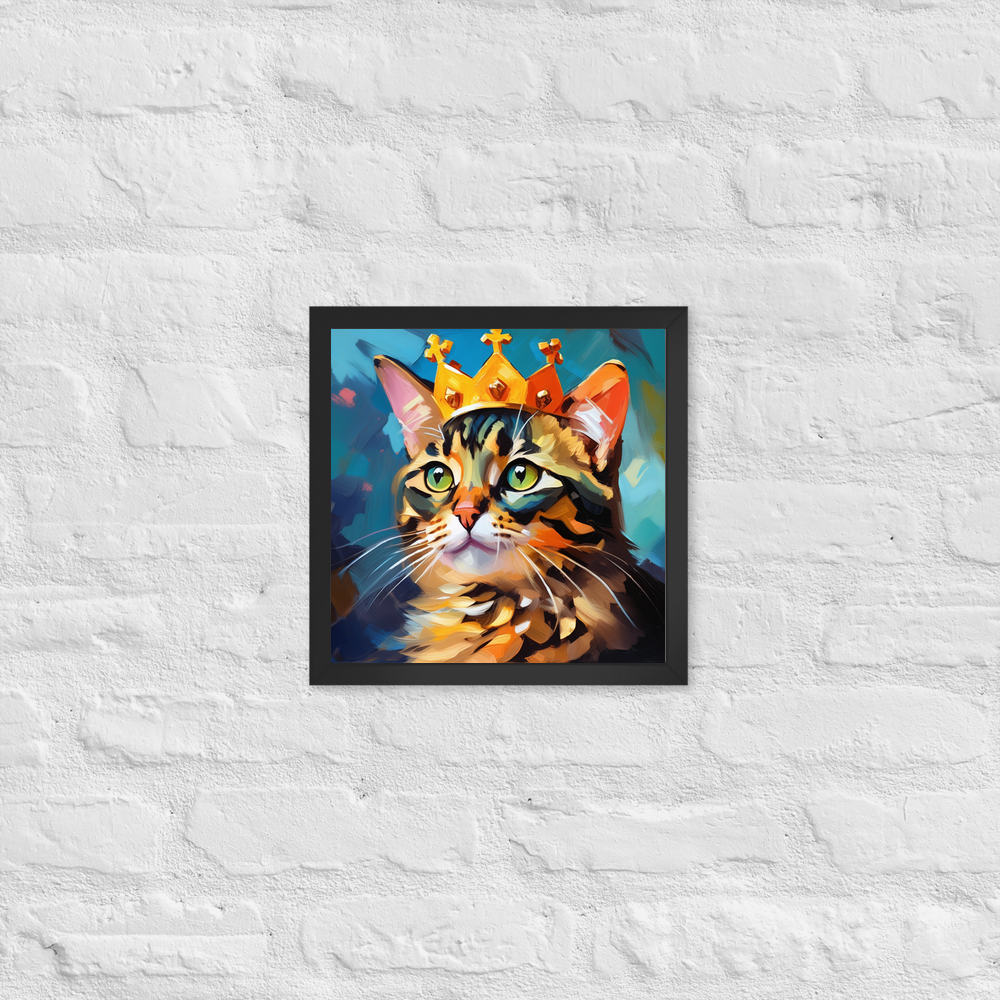 PugMug Custom Tabby Exotic Cat Framed Print