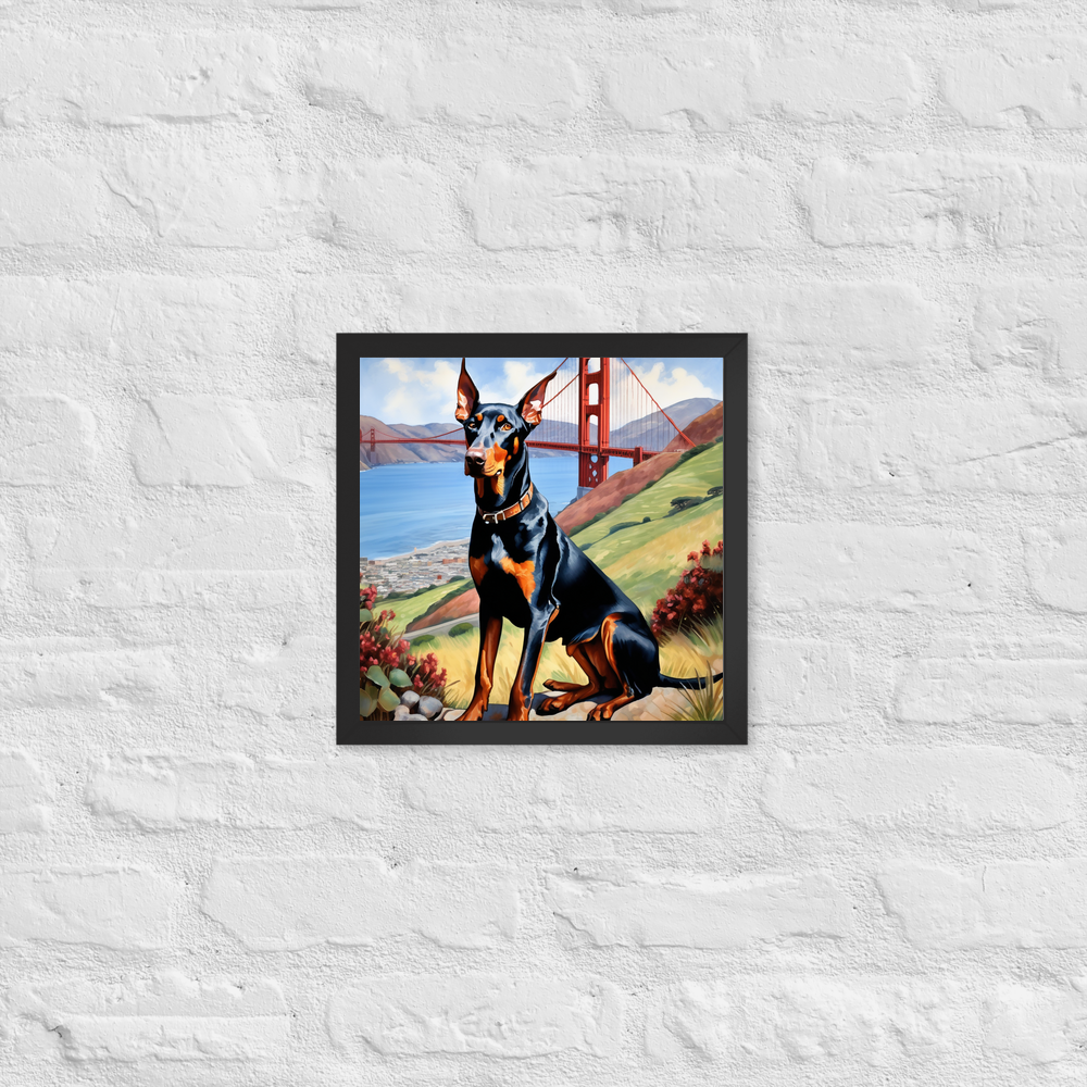 PugMug Custom Doberman Pinscher Framed Print