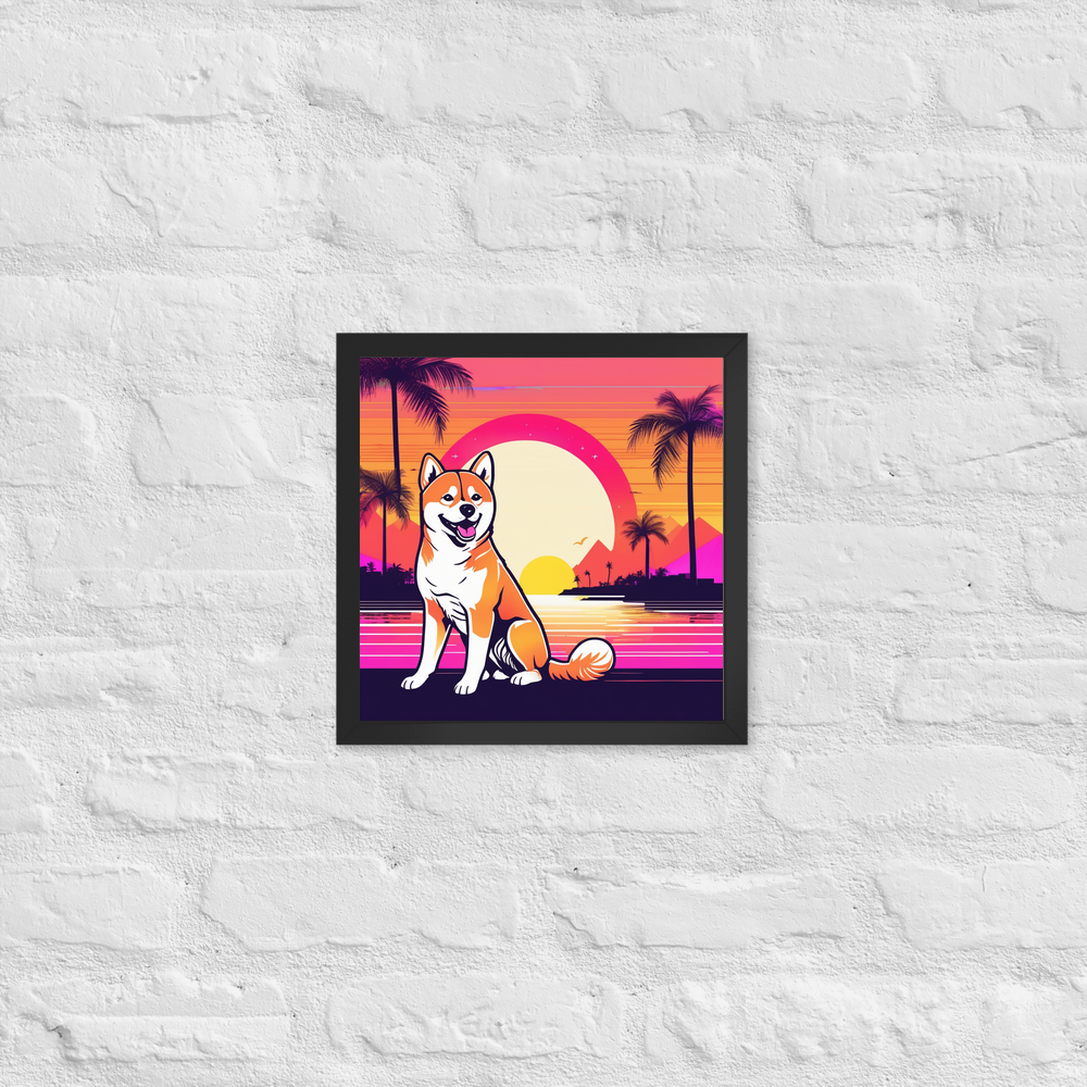 PugMug Custom Shiba Inu Framed Print