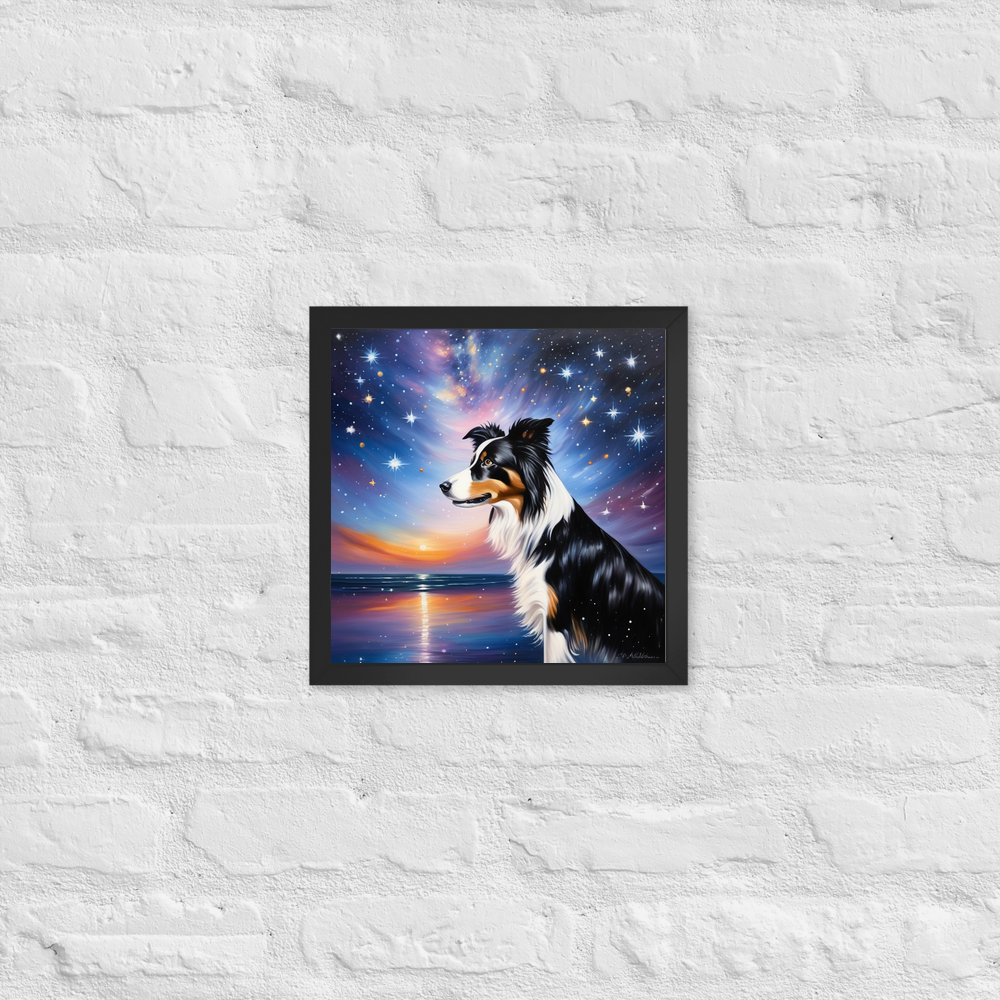 PugMug Custom Border Collie Framed Print