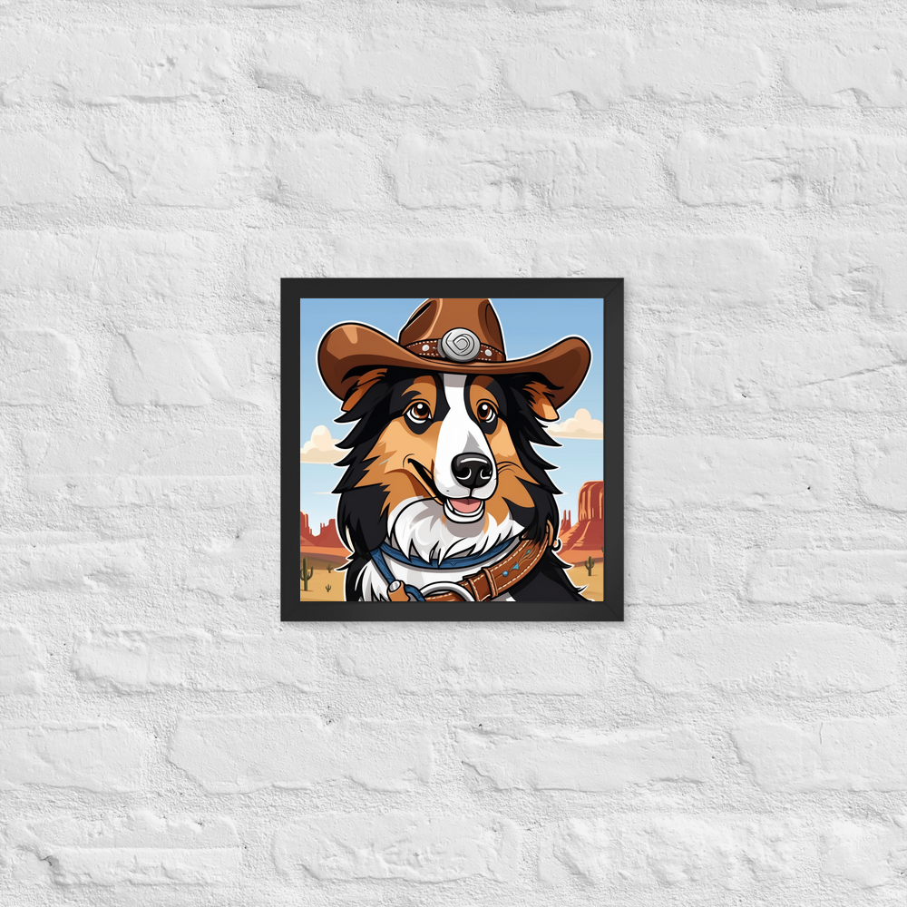 PugMug Custom Collie Framed Print