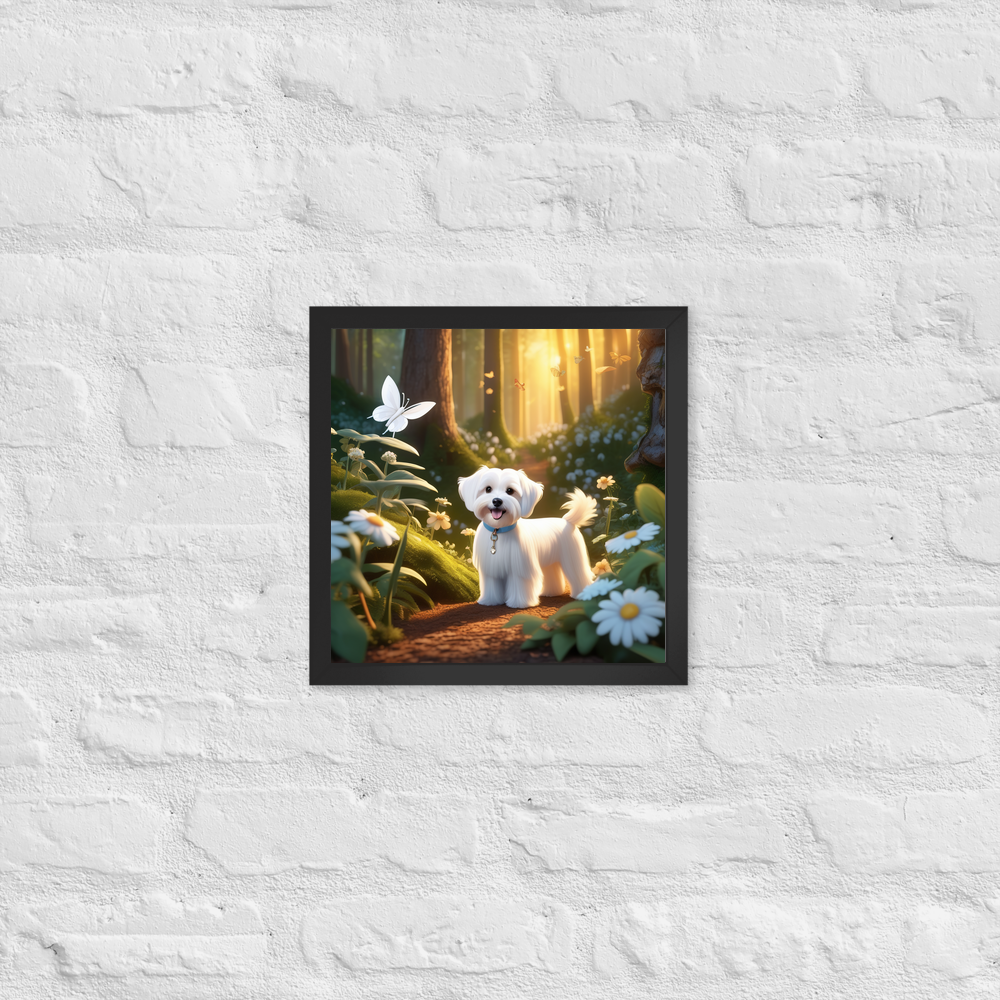 PugMug Custom White Havanese Dog Framed Print