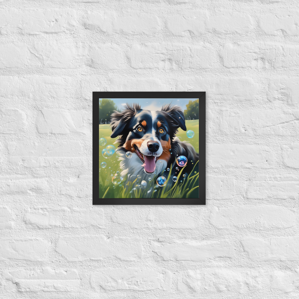 PugMug Custom Miniature American Shepherd Framed Print