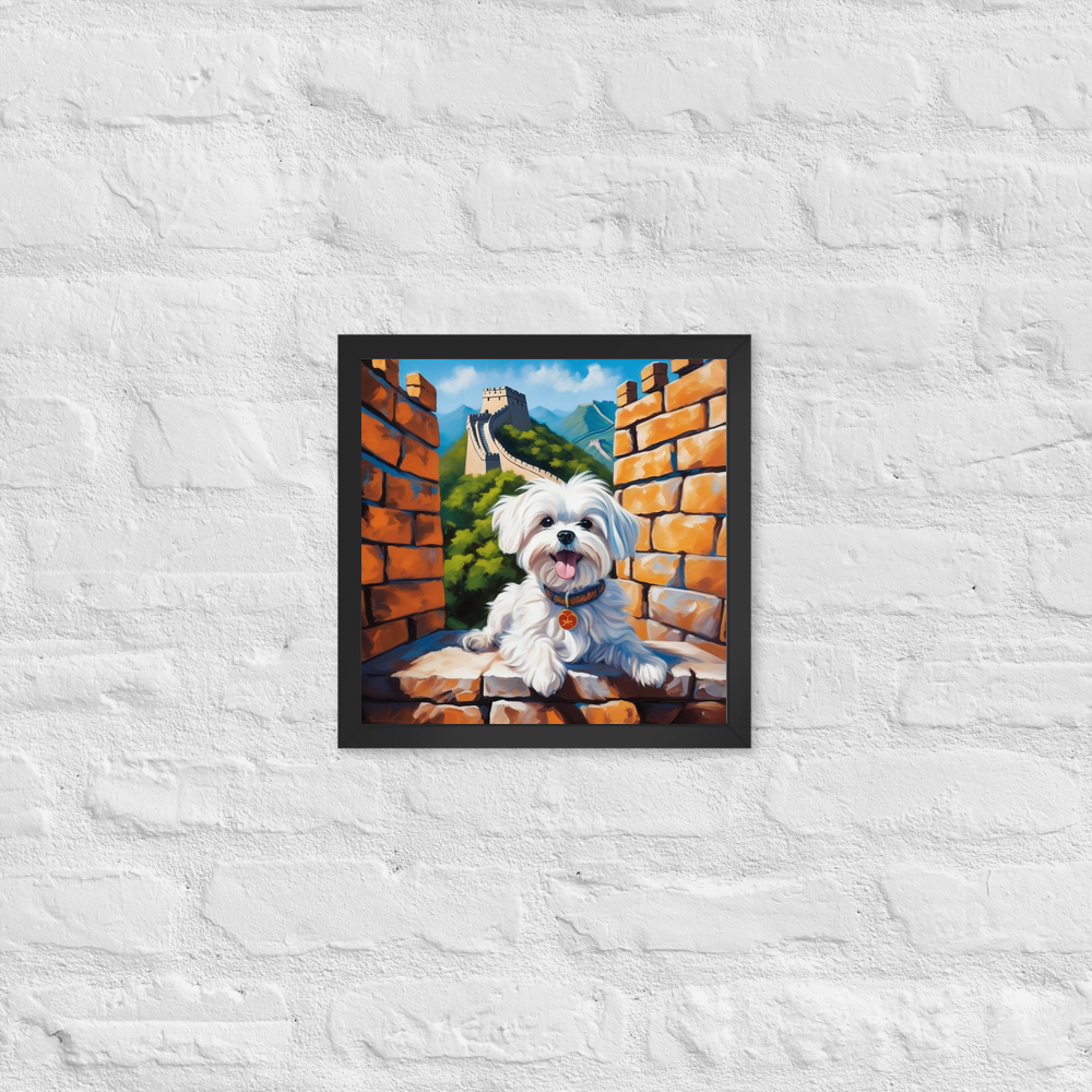 PugMug Custom Maltese Dog Framed Print