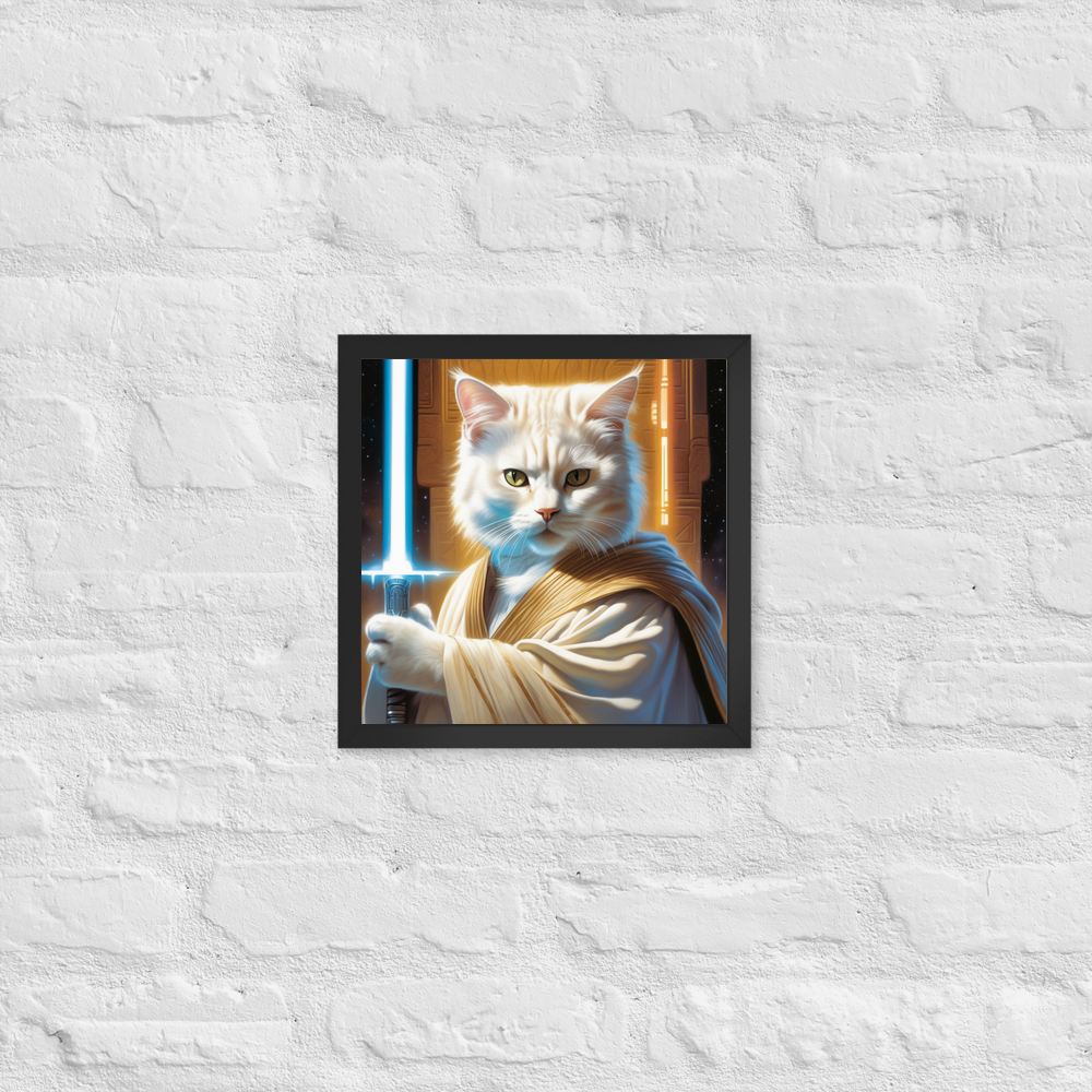 PugMug Custom White Exotic Cat Framed Print