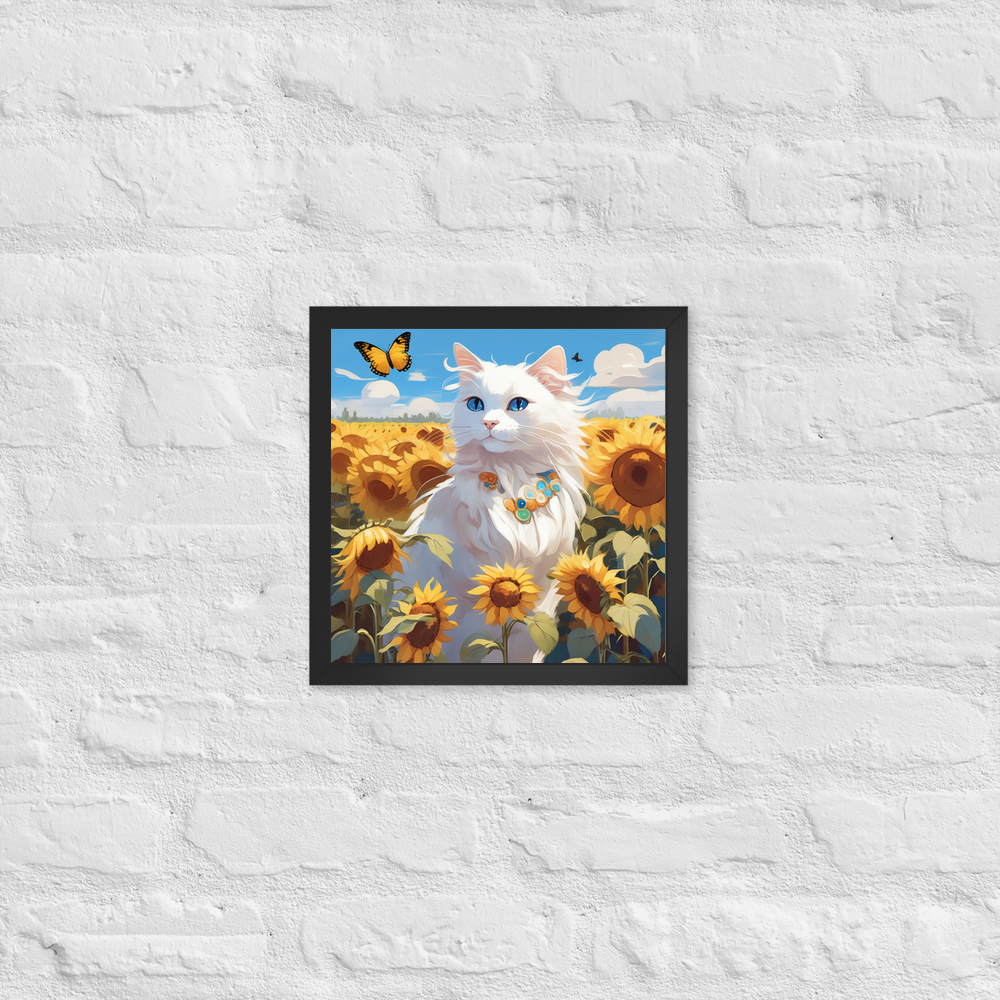 PugMug Custom White Ragdoll Cat Framed Print