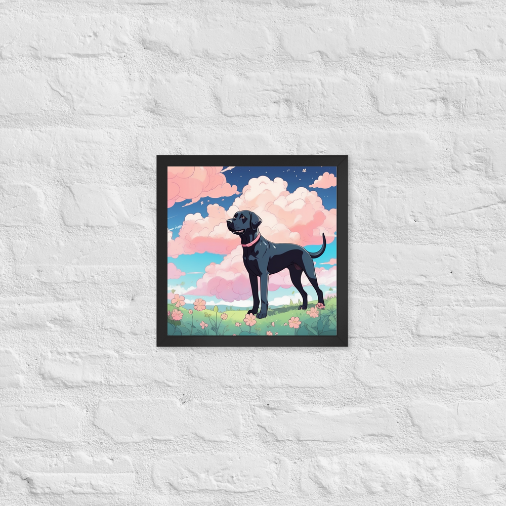 PugMug Custom Black Labrador Retriever Framed Print