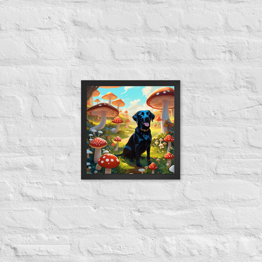 PugMug Custom Black Labrador Retriever Framed Print