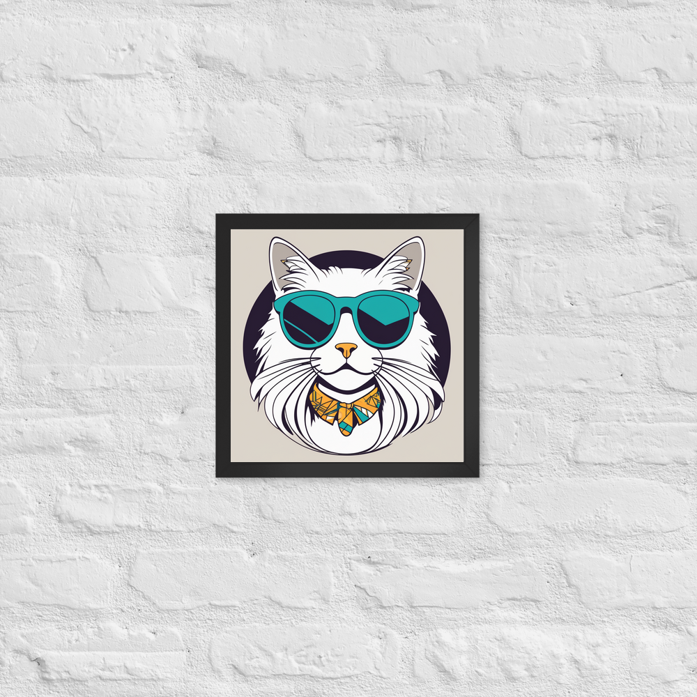 PugMug Custom White Ragdoll Cat Framed Print