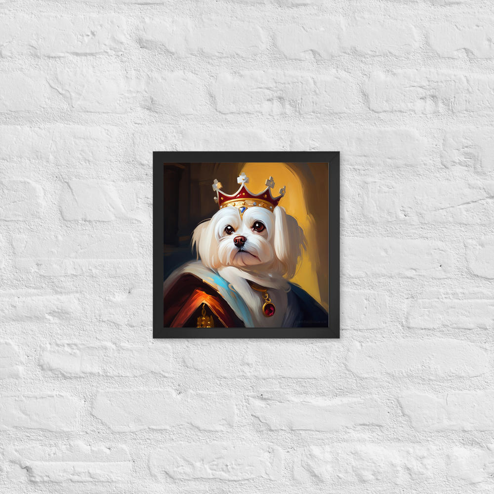 PugMug Custom Maltese Dog Framed Print