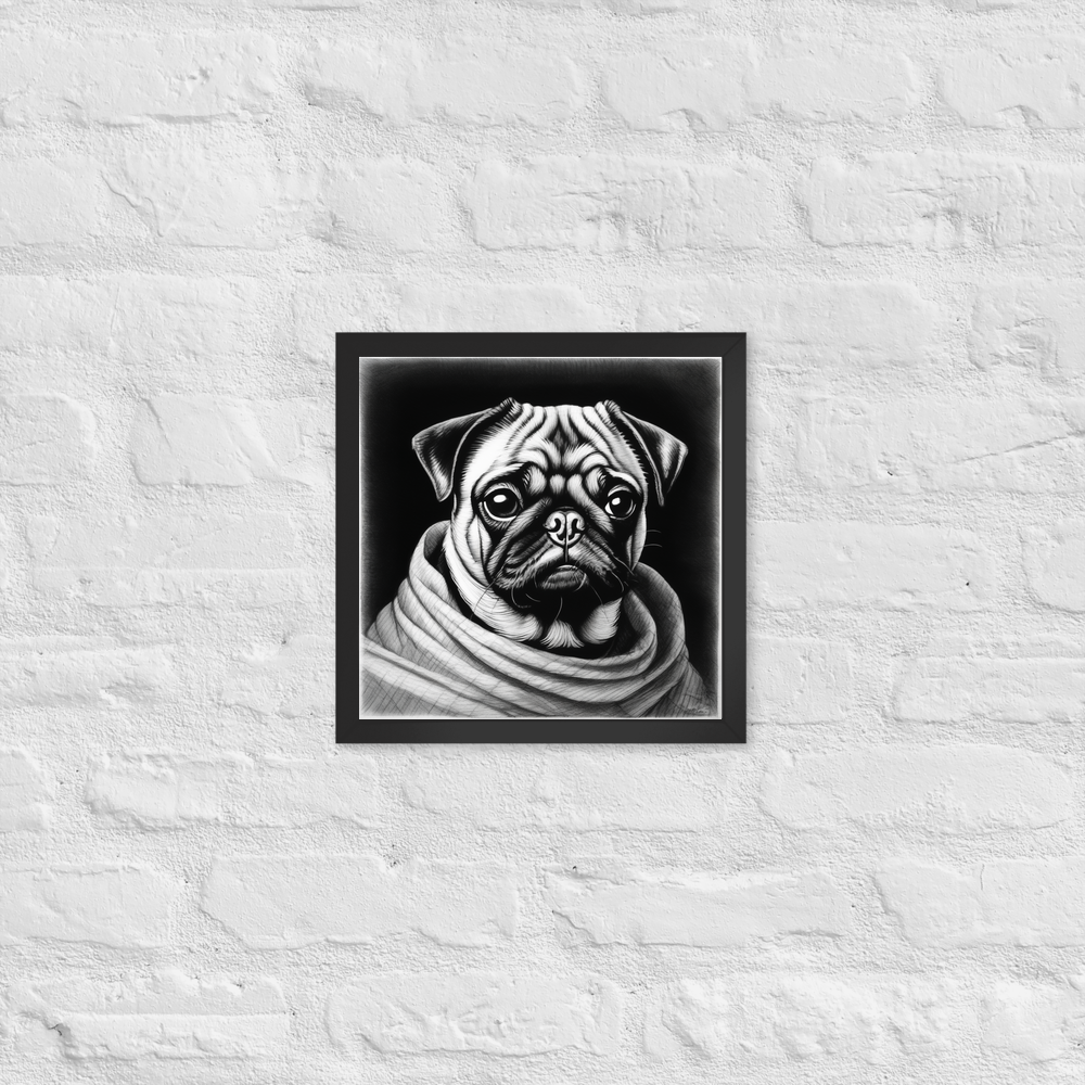 PugMug Custom Pug Framed Print