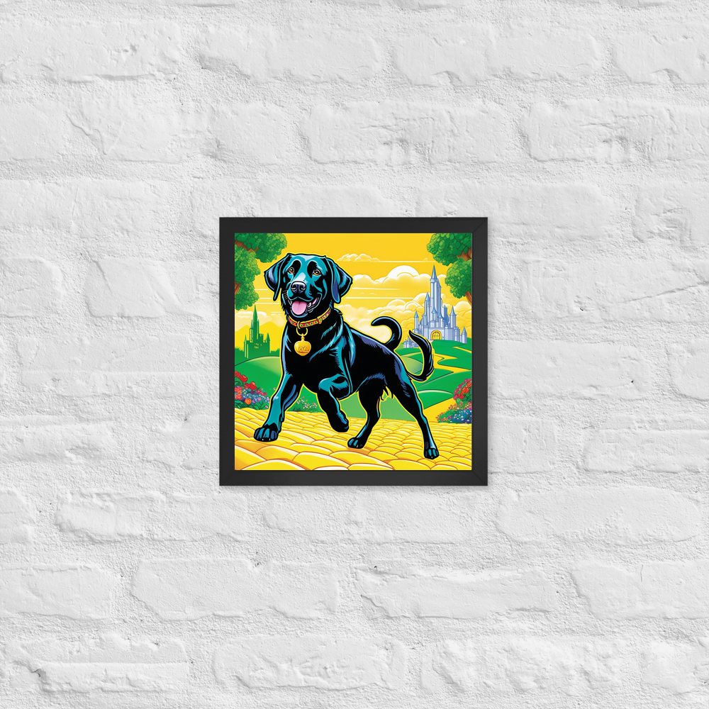 PugMug Custom Black Labrador Retriever Framed Print