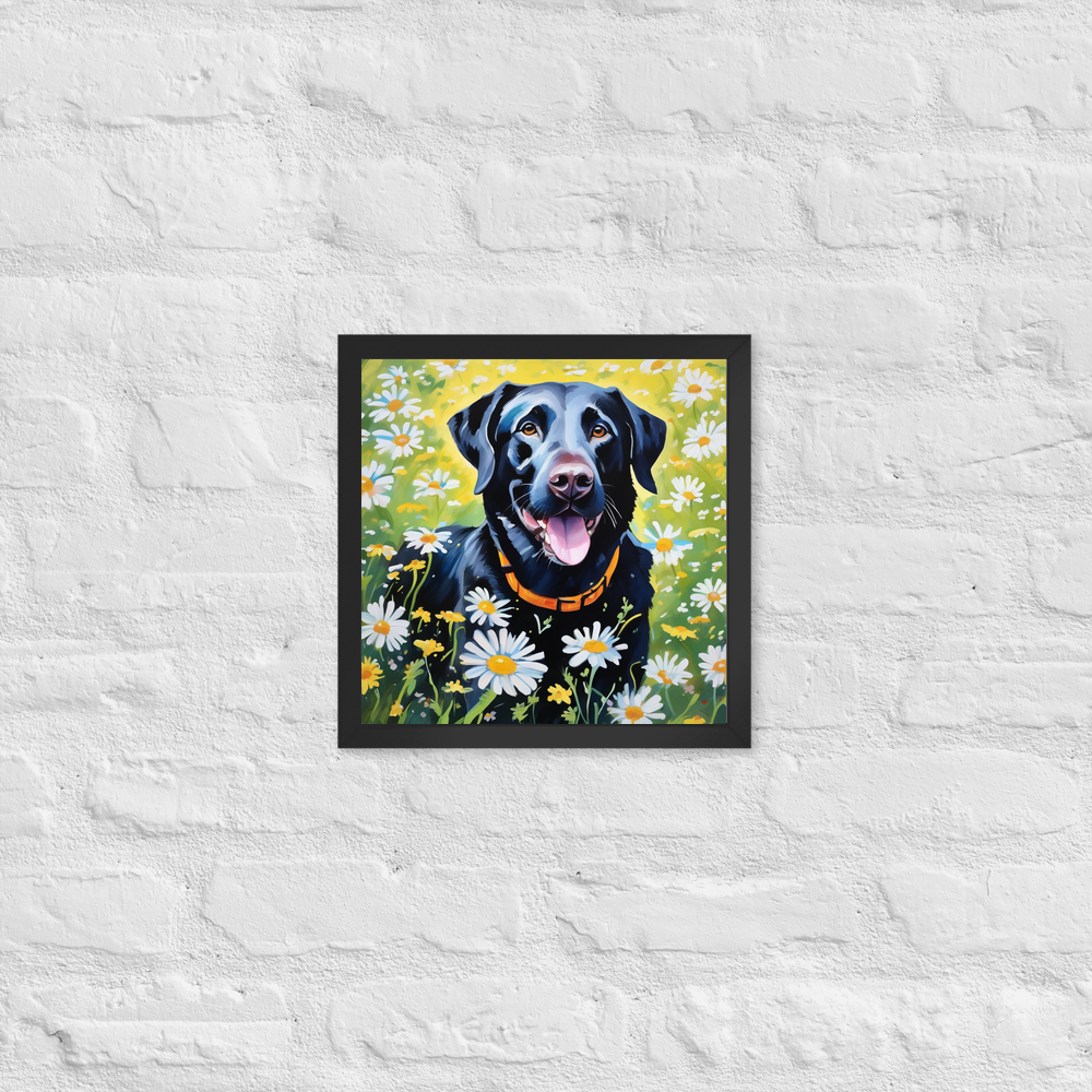 PugMug Custom Black Labrador Retriever Framed Print