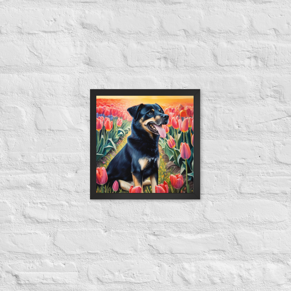 PugMug Custom Blue Framed Print