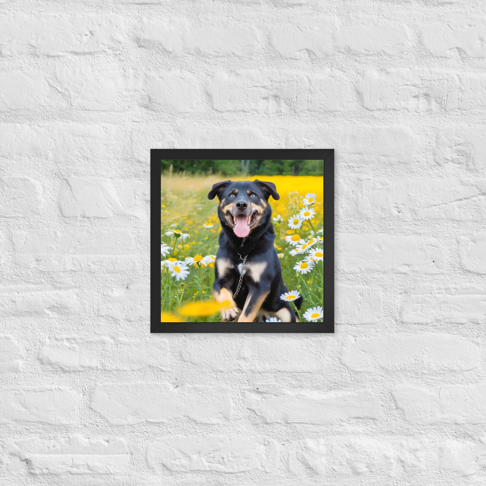 PugMug Custom Blue Framed Print