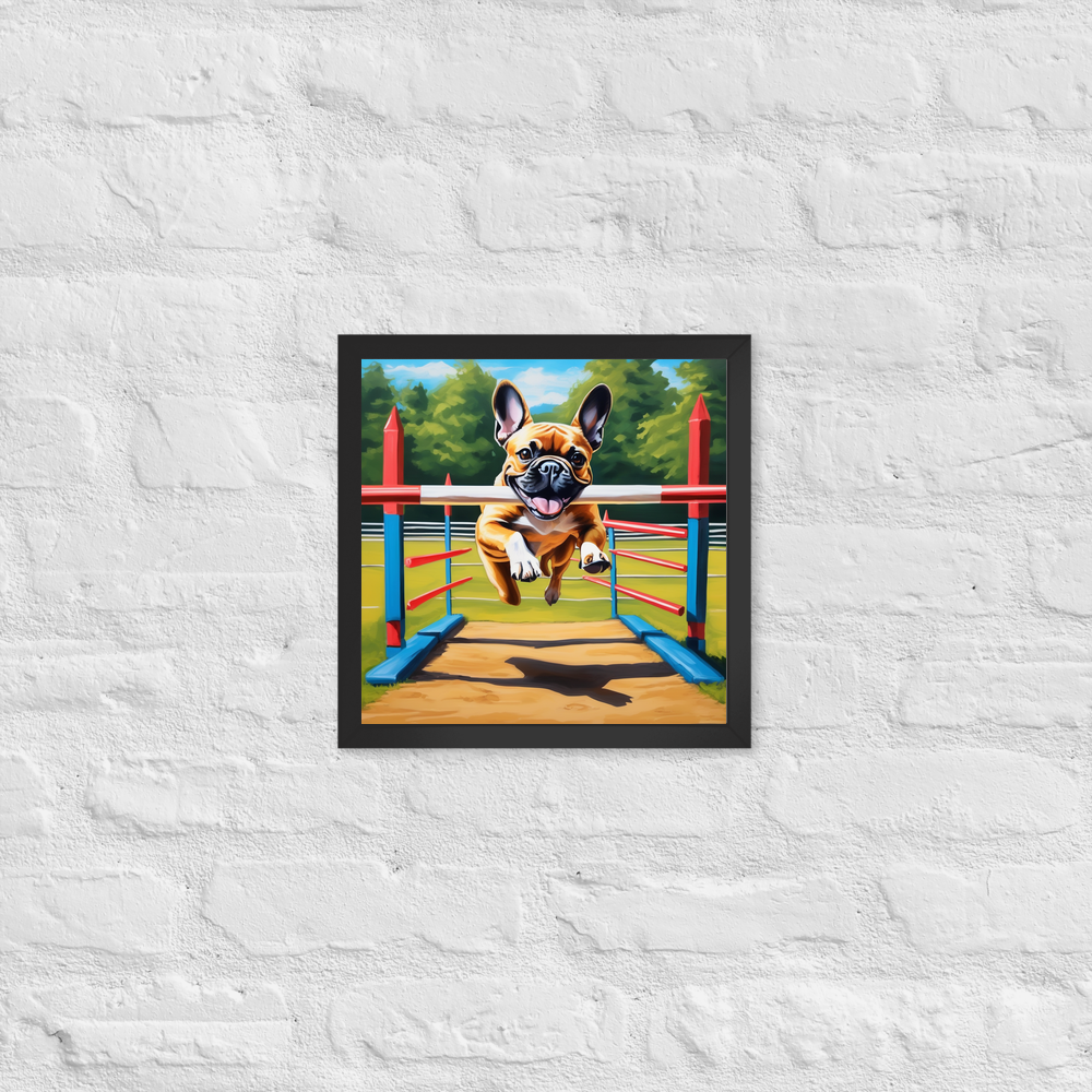 PugMug Custom Tan French Bulldog Framed Print