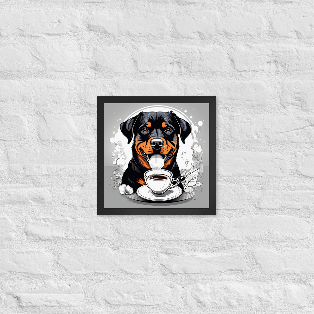 PugMug Custom Rottweiler Framed Print