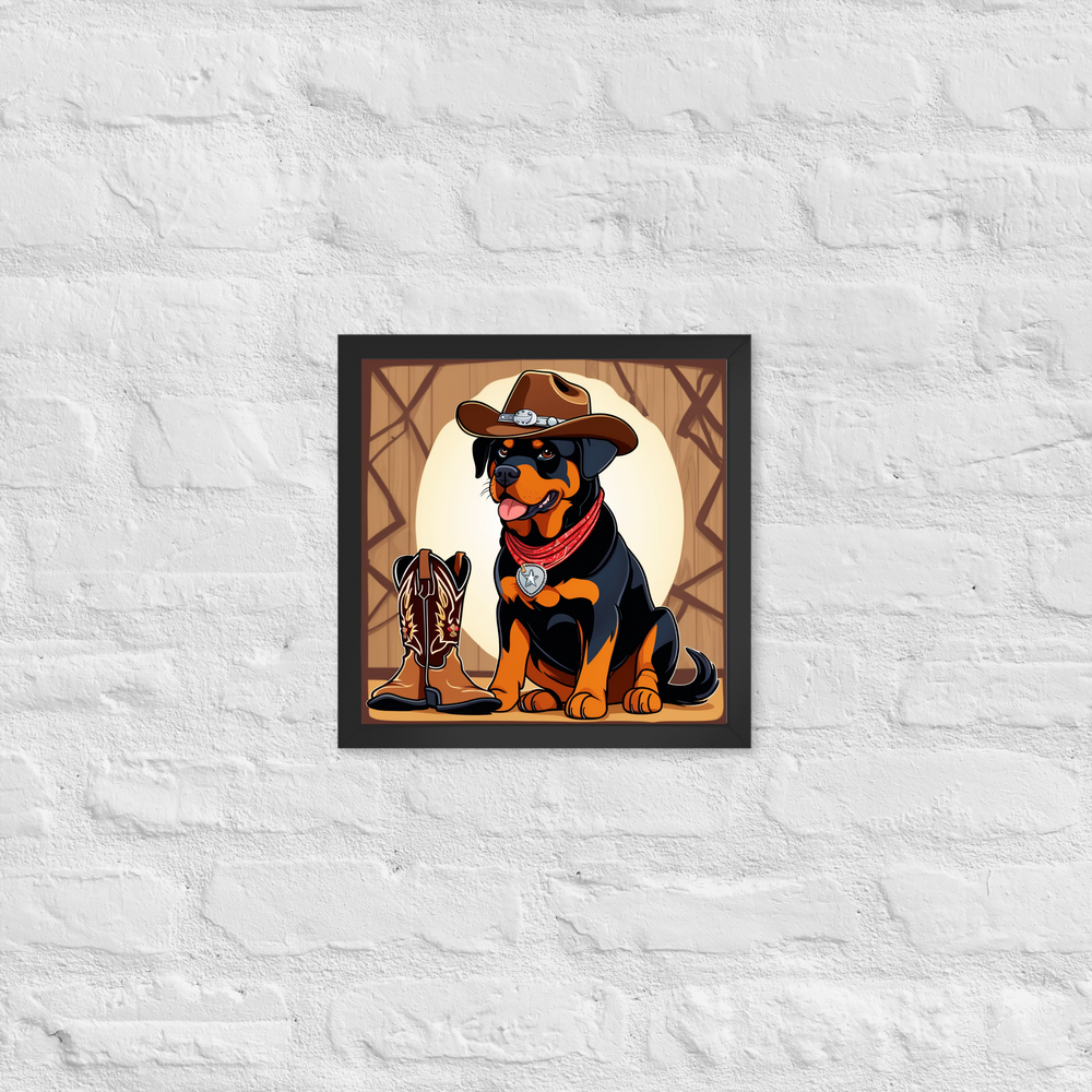 PugMug Custom Rottweiler Framed Print