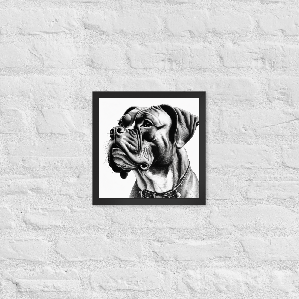 PugMug Custom Boxer Dog Framed Print